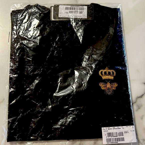Dolce & Gabbana Other - T-SHIRT WITH BEE AND CROWN LUREX EMBROIDERY DOLCE & GABBANA